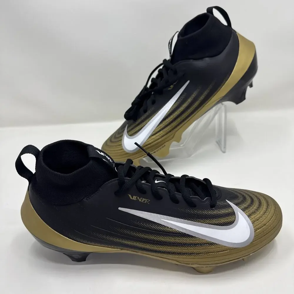 New Nike Vapor Pro 1 Football Cleats Black Metallic Gold FB3298-003 Men’s 11.5